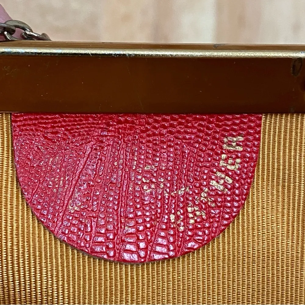 Vintage ETRA Genuine Leather Red Leather Kiss - Image 10