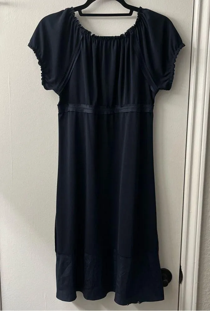 Anna Sui for Anthropologie navy blue dress size 10 - Image 2