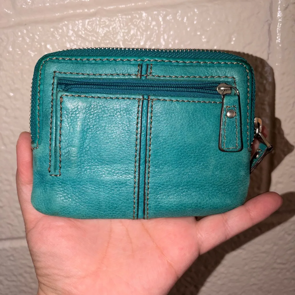 Fossil Turquoise Leather Wallet - Image 2