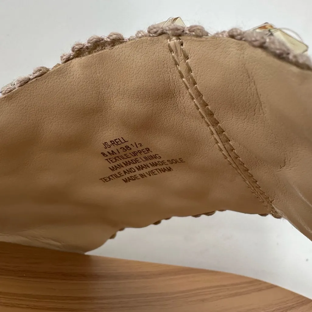 Jessica Simpson Rell Crochet Slide Platform Sandal in Natural Crochet size 8 NIB - Image 10