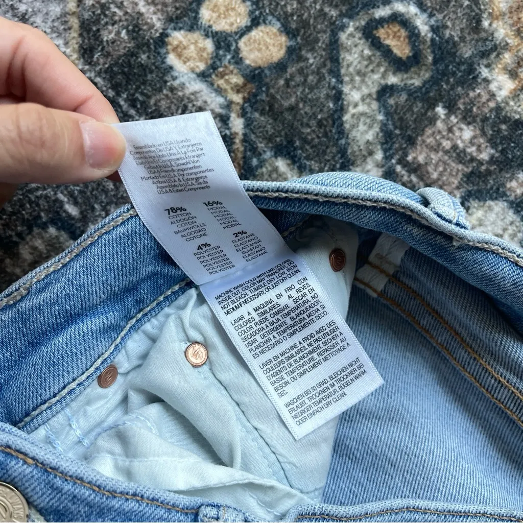 Mother the insider crop step fray limited edition light raw hem stretch jeans Blue Size 31 - Image 7