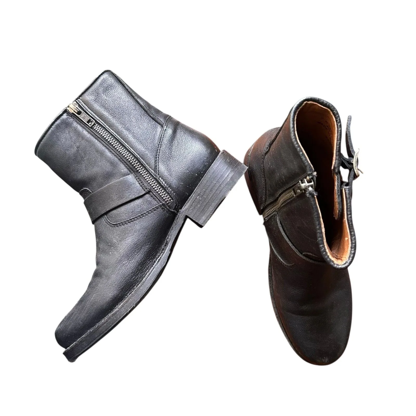 FRYE Engineer Moto Ankle Boots Black Sz 7 - Image 6