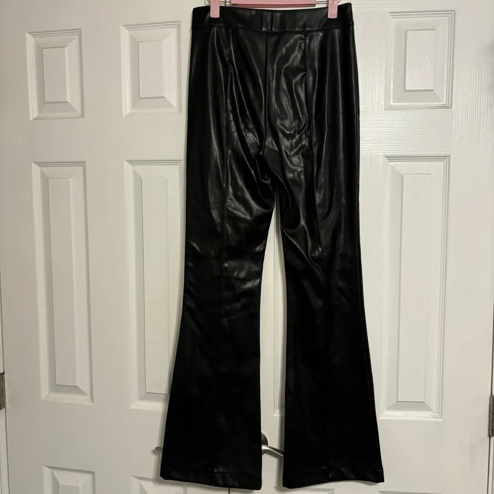 Princess Polly Leather Flare Pants. - Image 3