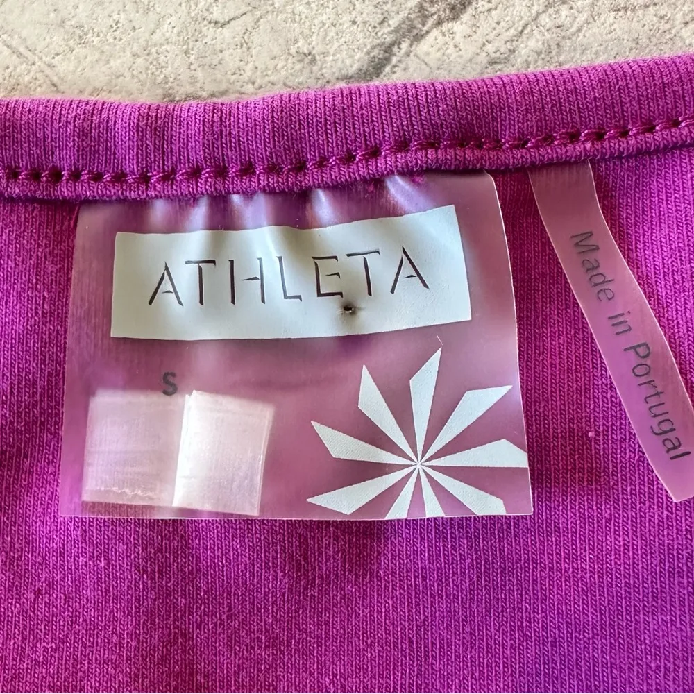 Women's Athleta Sleeveless Bodycon Tank Dress Pink With Zipper Pocket Size Small - Image 6