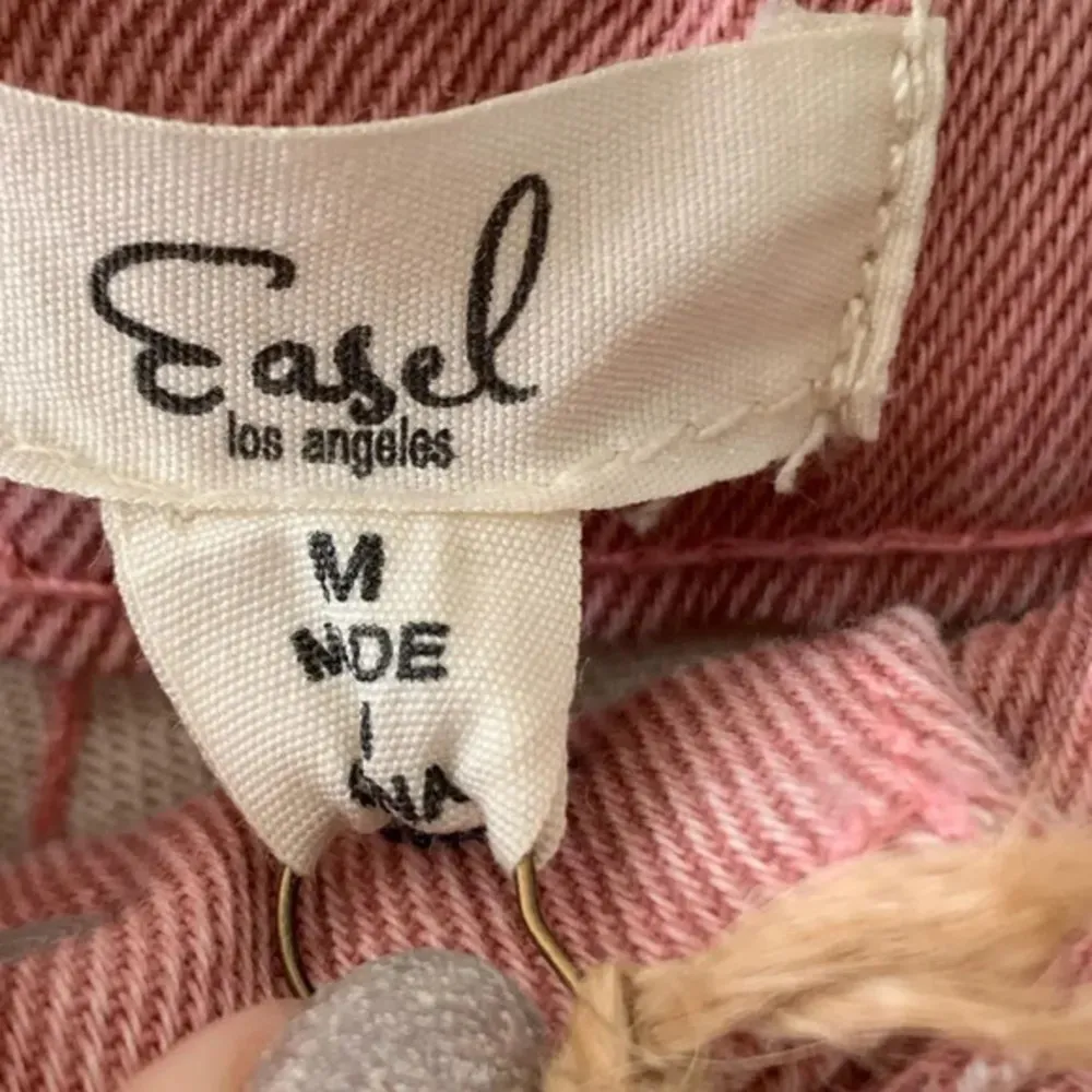 Easel Los Angeles Pink Navy Polka Dot Mom Jeans Women’s‎ Size Medium Barbiecore - Image 10