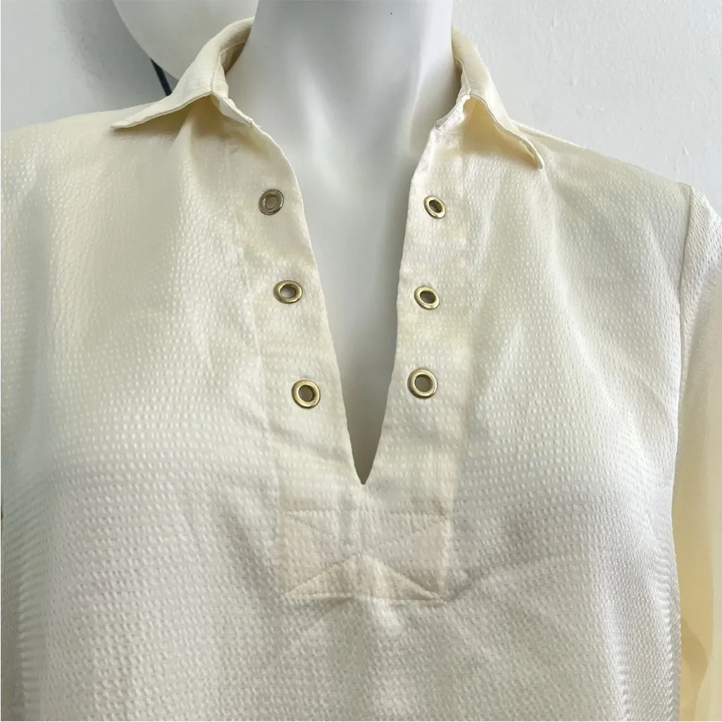 Michael Kors Cream Blouse - Image 3