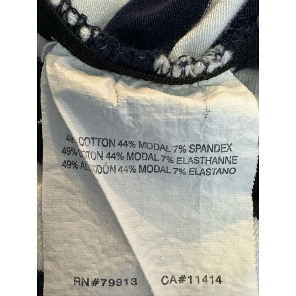 A Pea in the Pod Maternity Striped V-Neck Ruched Sides Tee Sz S White Blue - Image 8