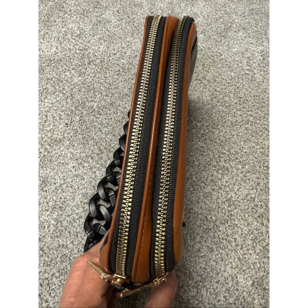 Boho Crossbody faux leather bag Brown - Image 2