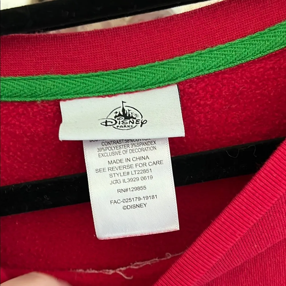 Disney World Red Disney Sweater with Green Sequin Mickey - Image 4