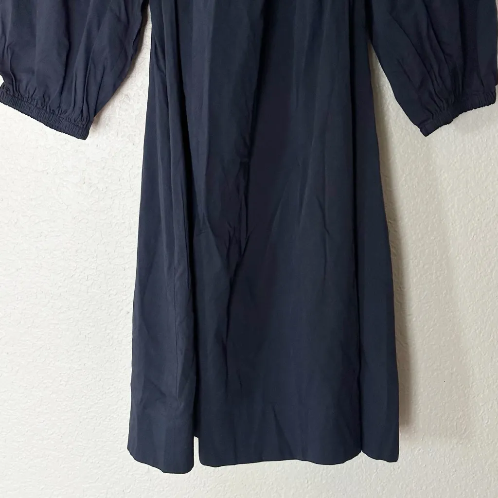 Madewell Mini Dress Womens Square-Neck Puff-Sleeve‎ Navy Blue Size 00 NEW - Image 7