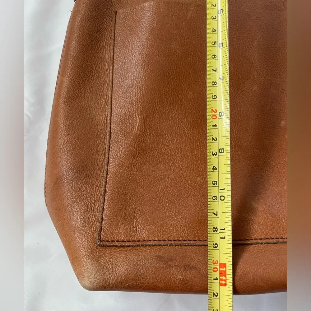 Madewell Brown Leather Transport Tote Bag - Image 15