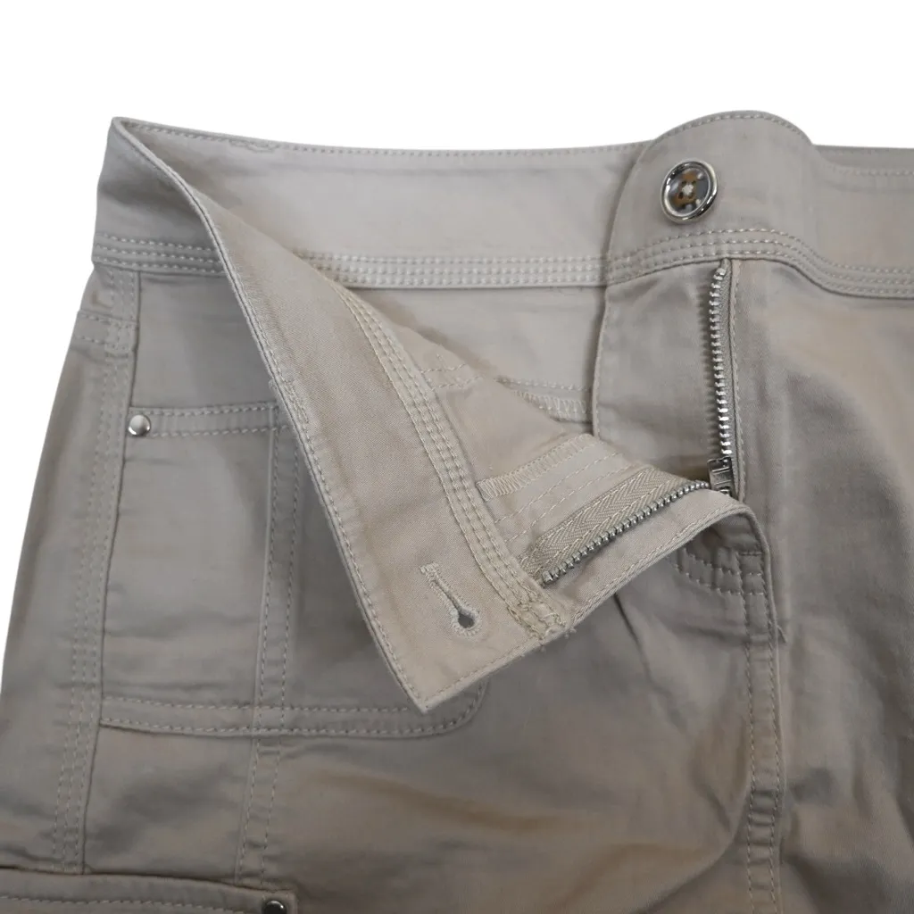 WHBM Women's 2 Khaki Ruffle Mini Skirt - Image 7