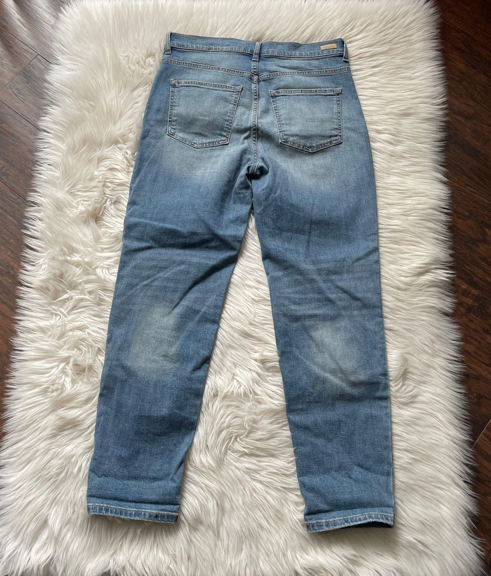 Sneak Peek High Rise Girlfriend Jeans Blue Size 31 - Image 3