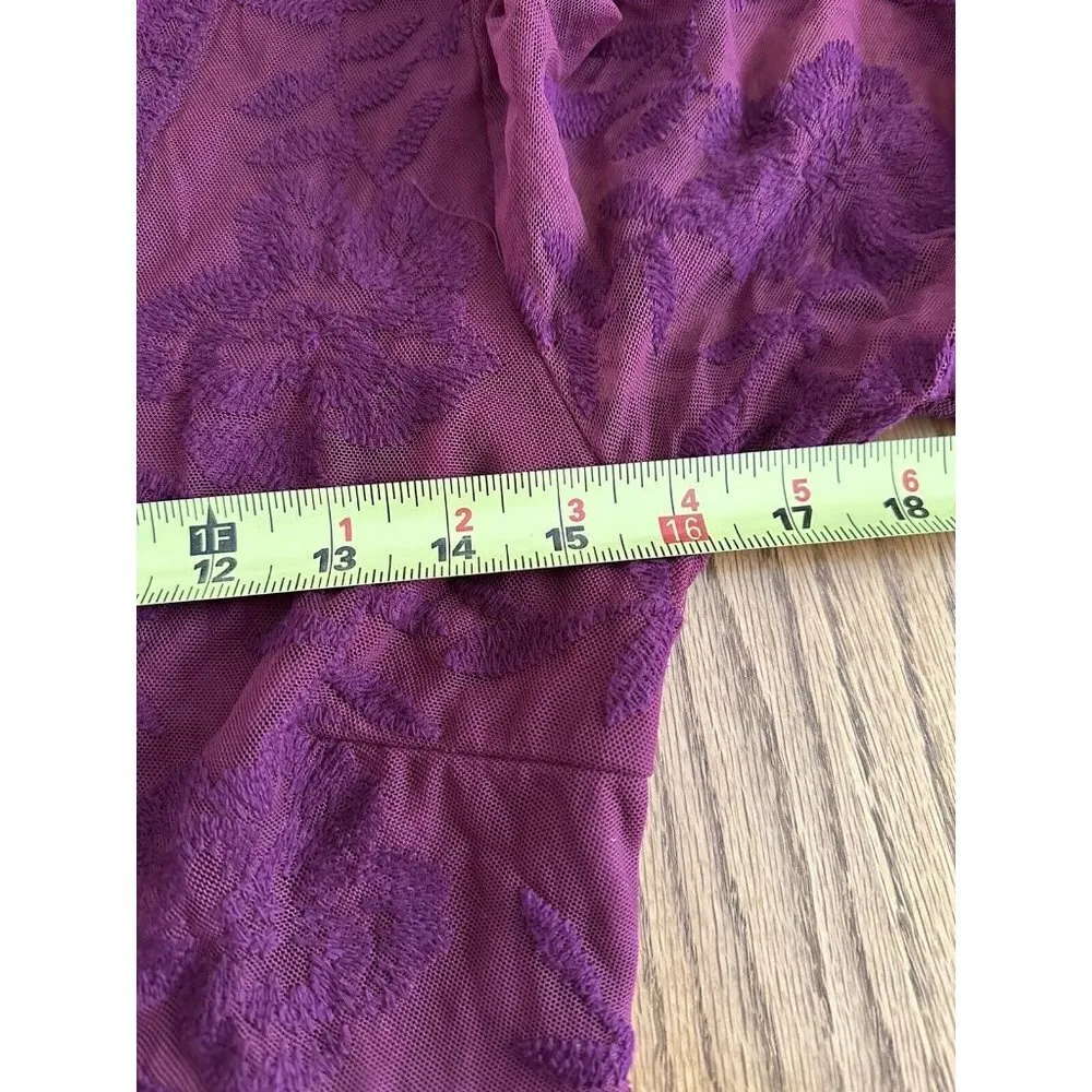 PinkBlush Dress Size Small Maternity Burgundy Lace Maxi Long Overlay - Image 10