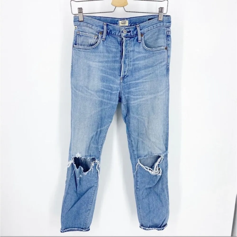 Citizens of Humanity Straight Leg Knee Hole Liya Jeans - Size 25 - Image 4