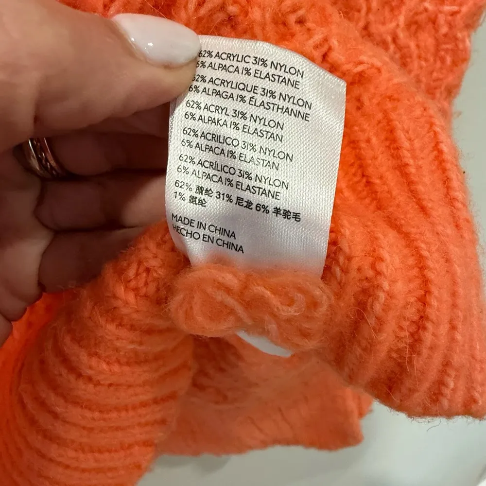 Anthropologie Bia Coral Mock Neck Tunic Sweater Size Small 1719 - Image 6