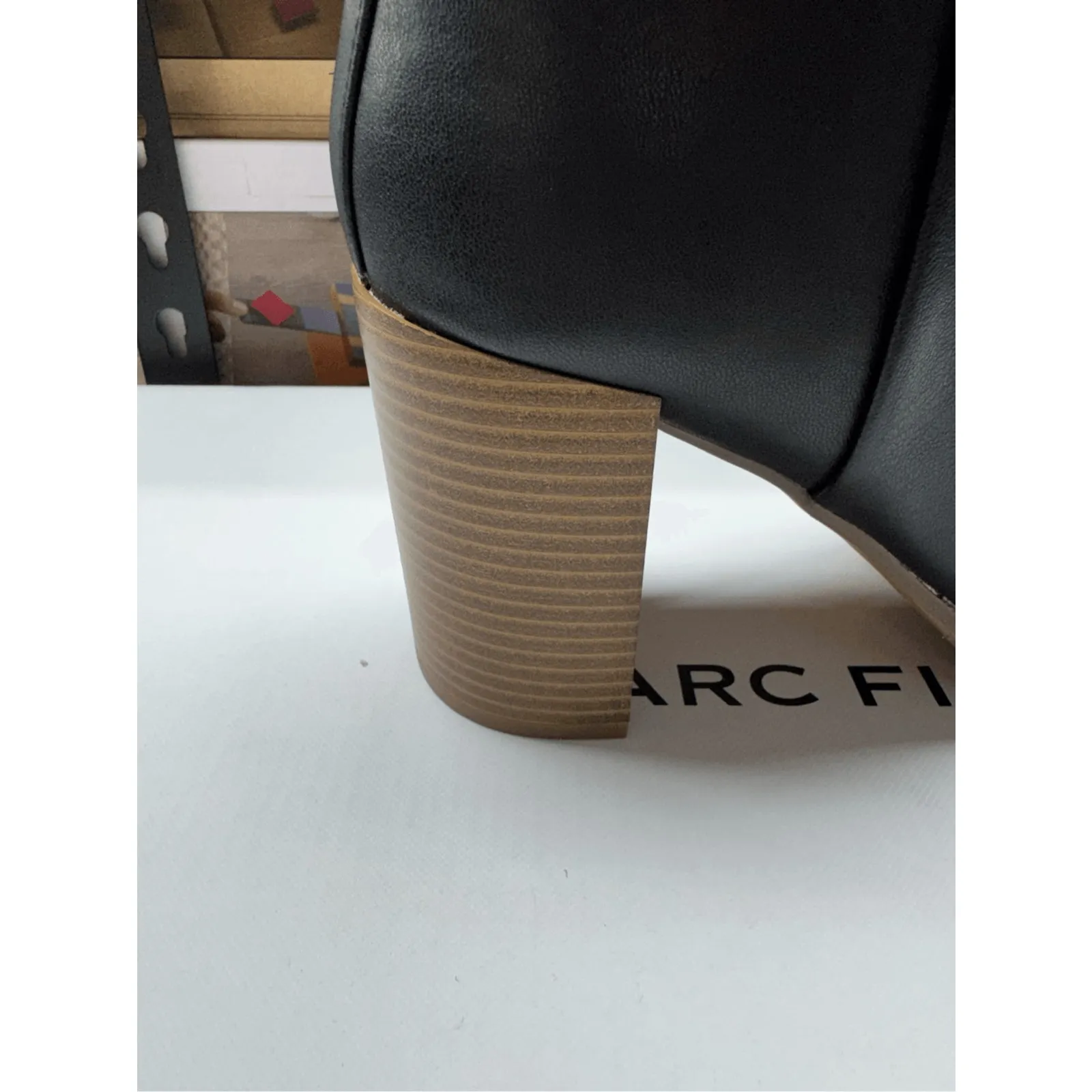 Marc Fisher Gaby Size 6 Black Womens Faux Leather Tall Knee-High Boots Shoes - Image 6