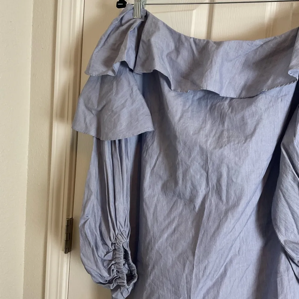 Banana Republic women’s Blue Off-Shoulder with pockets Dress size XSMALL - Image 8