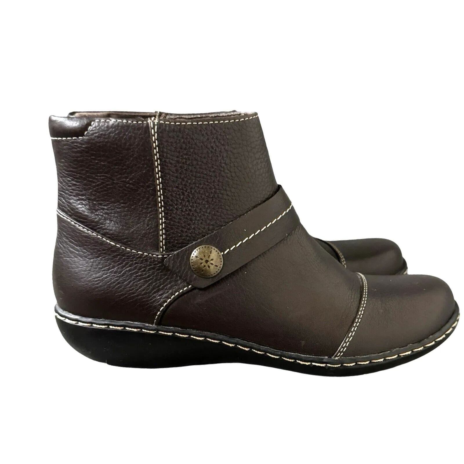 Clark Boots Womens 7 Brown Collection Ashland Pine‎ Ankle Booties Casual Neutral - Image 2