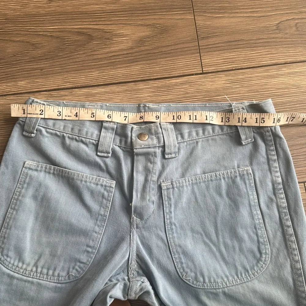 light blue "Hillbilly" bell bottoms flared jeans from the 1960s & 1970s disco Size 31 - Image 5