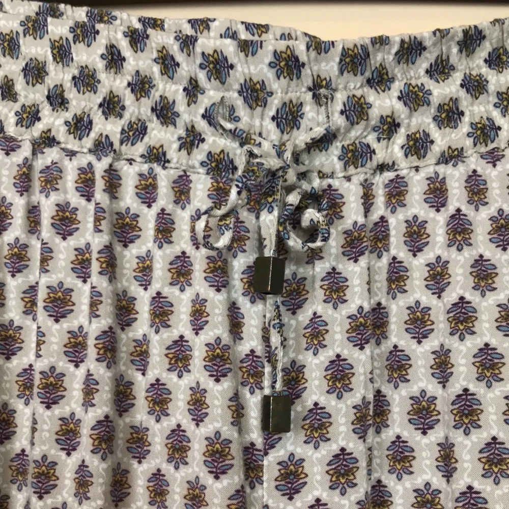 Artisan NY Women’s Boho Floral Paisley Pattern Drawstring Lightweight Pants - Image 3