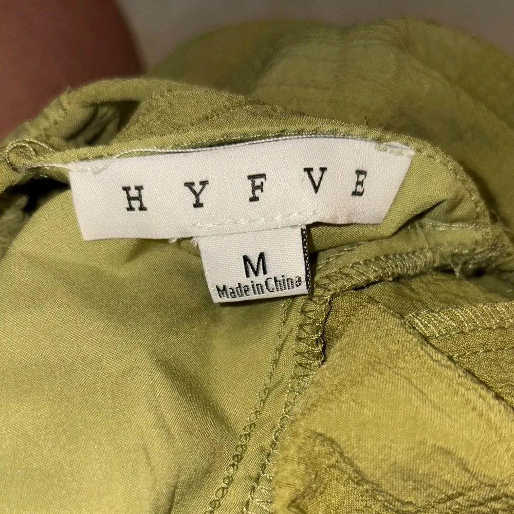 HYFVE Olive Puff Sleeve Blouse. Medium. - Image 5