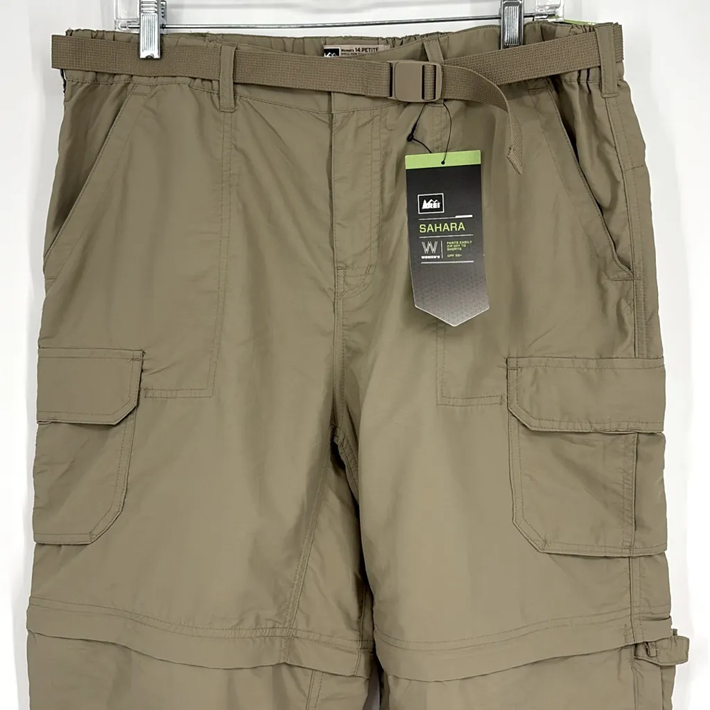 REI Sahara Convertible Pants Women’s Size 14 Petite Khaki UPF 50+ New with tags! Tan - Image 6