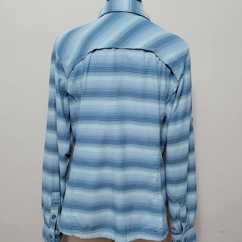 Columbia Silver Ridge Blue Plaid Long Sleeve Button Down Size XL - Image 8