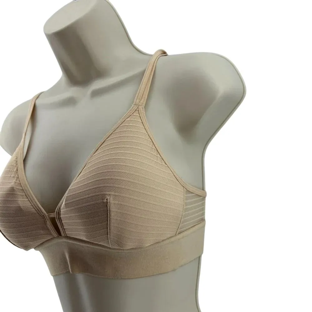 Lively The Stripe Mesh Bralette Toasted Almond Medium Tan - Image 2