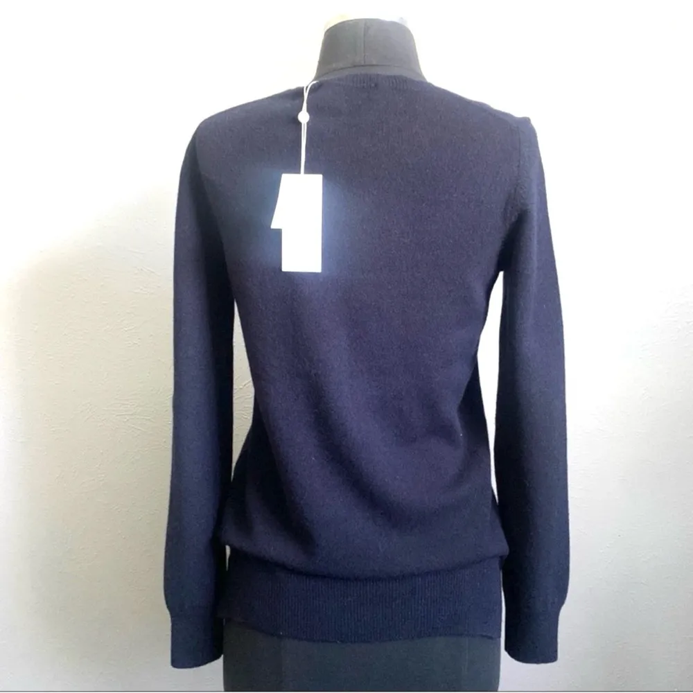 Tory Burch Bella Cashmere Sweater In Tory Navy - Image 7