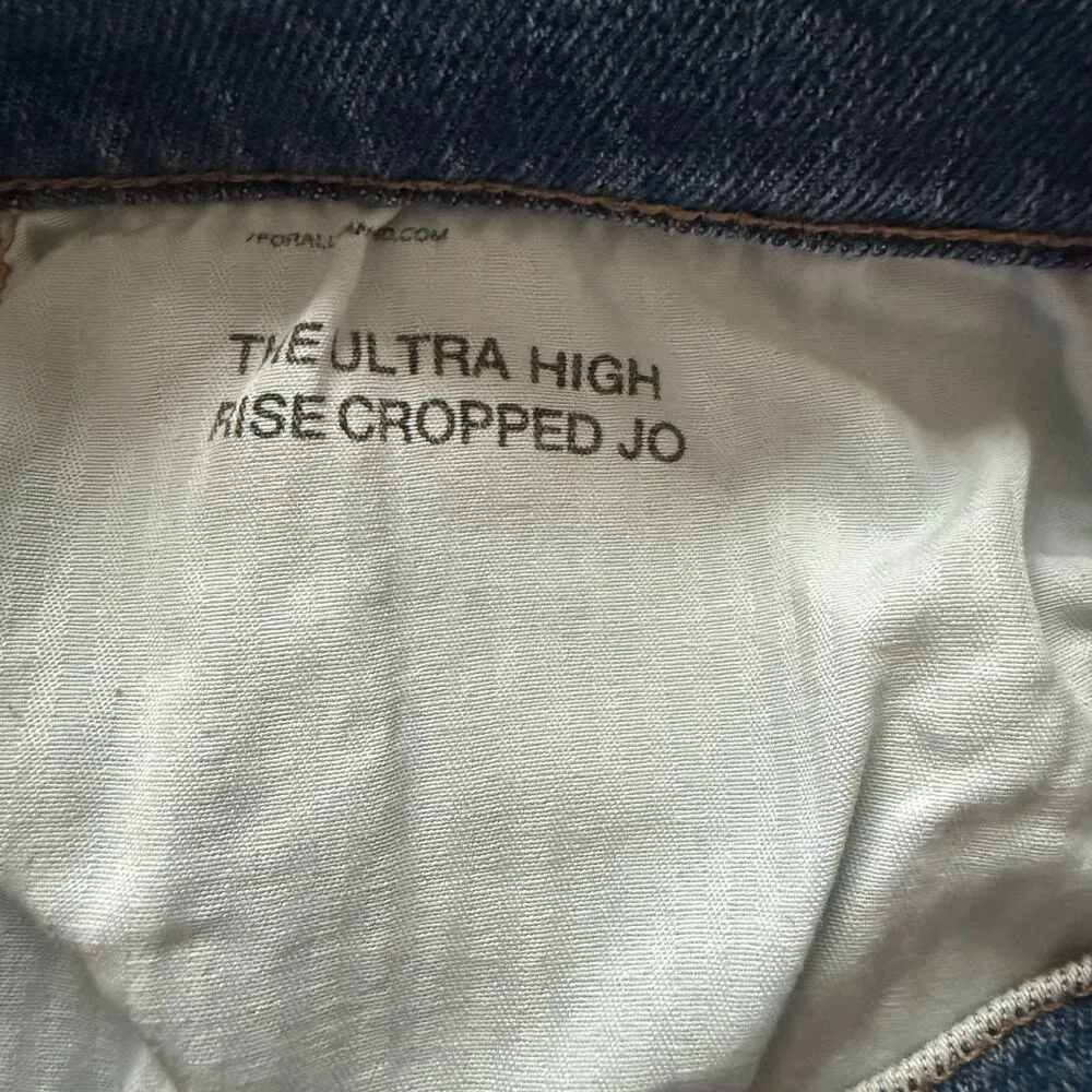 7 For All Mankind Luxe Vintage The Ultra High Rise Cropped Jo Sz 31(stain) - Image 11