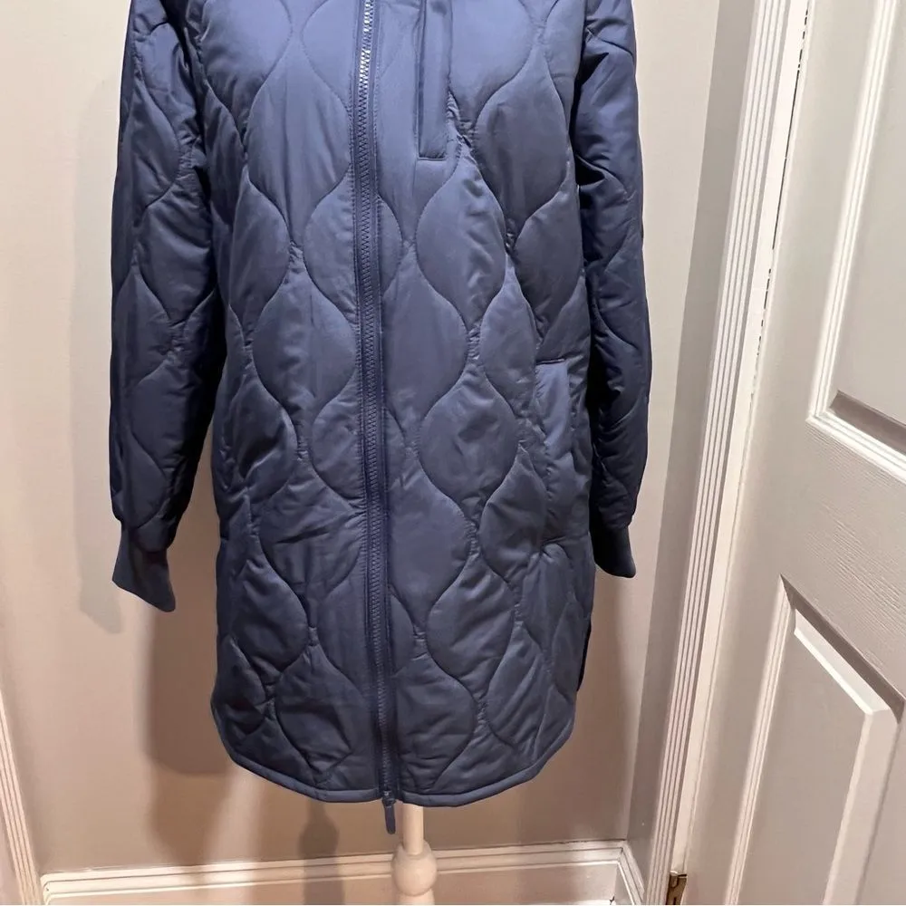 NWT Zella Longline Quilted Jacket full zip oversized women's size small - Image 7