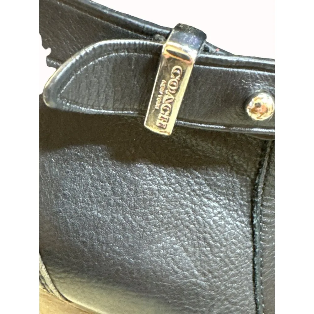 Coach New York women’s black leather heeled ankle boots shoes 9.5B SKU 5419 Size undefined - Image 4