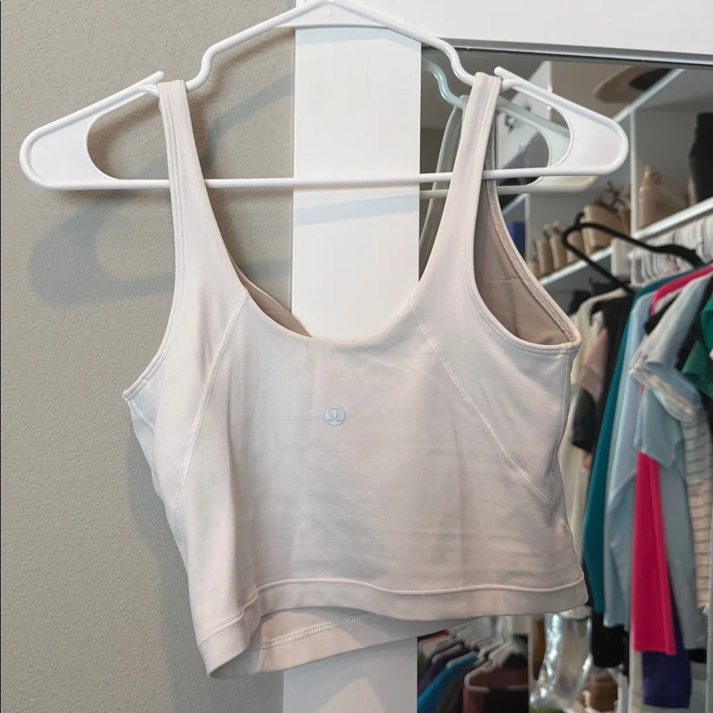 White Lululemon Align Tank Top in Size 4 - Image 3