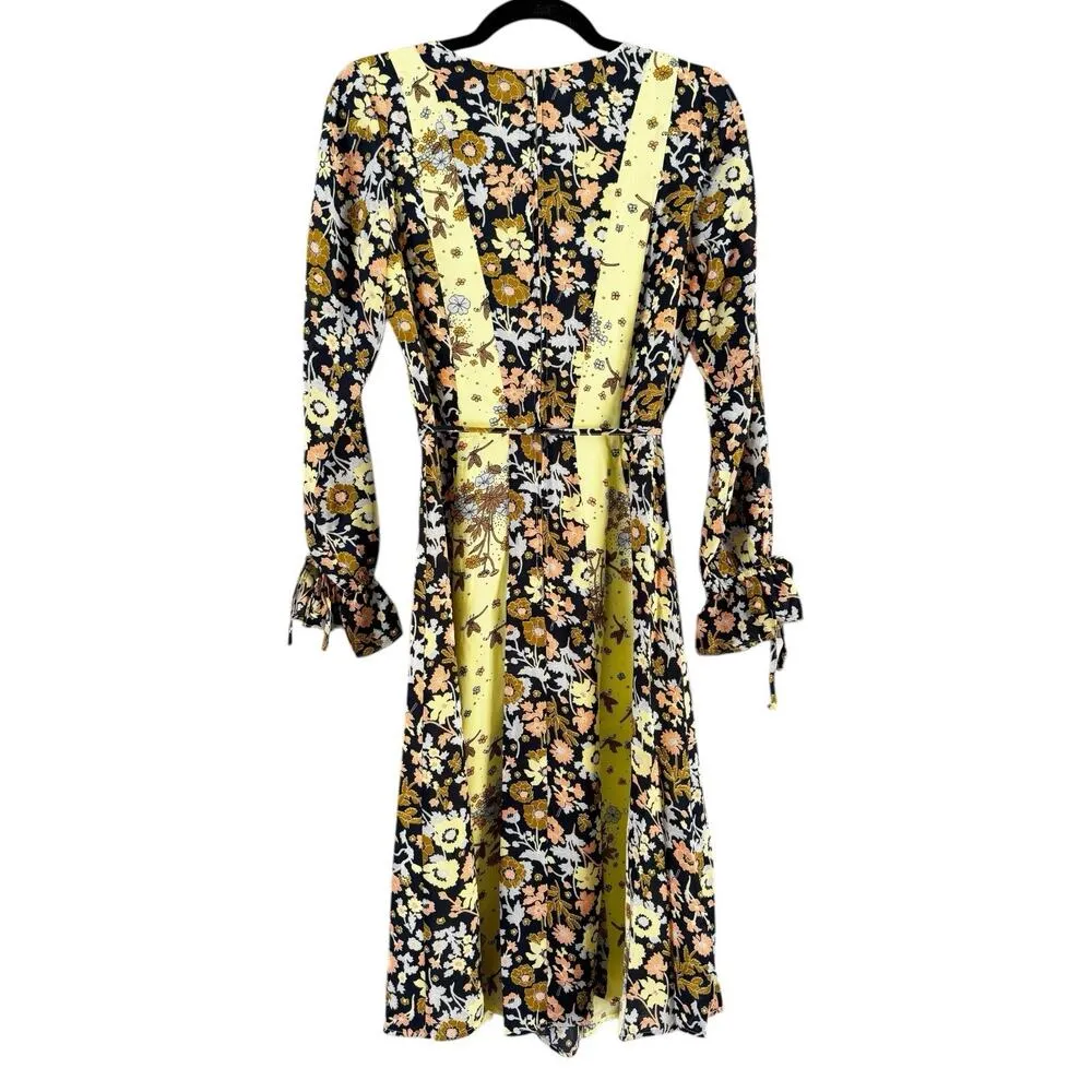 NWT ModCloth Unique Persona Midi Dress Yellow Floral Fairy Cottage Boho Size 4 - Image 4
