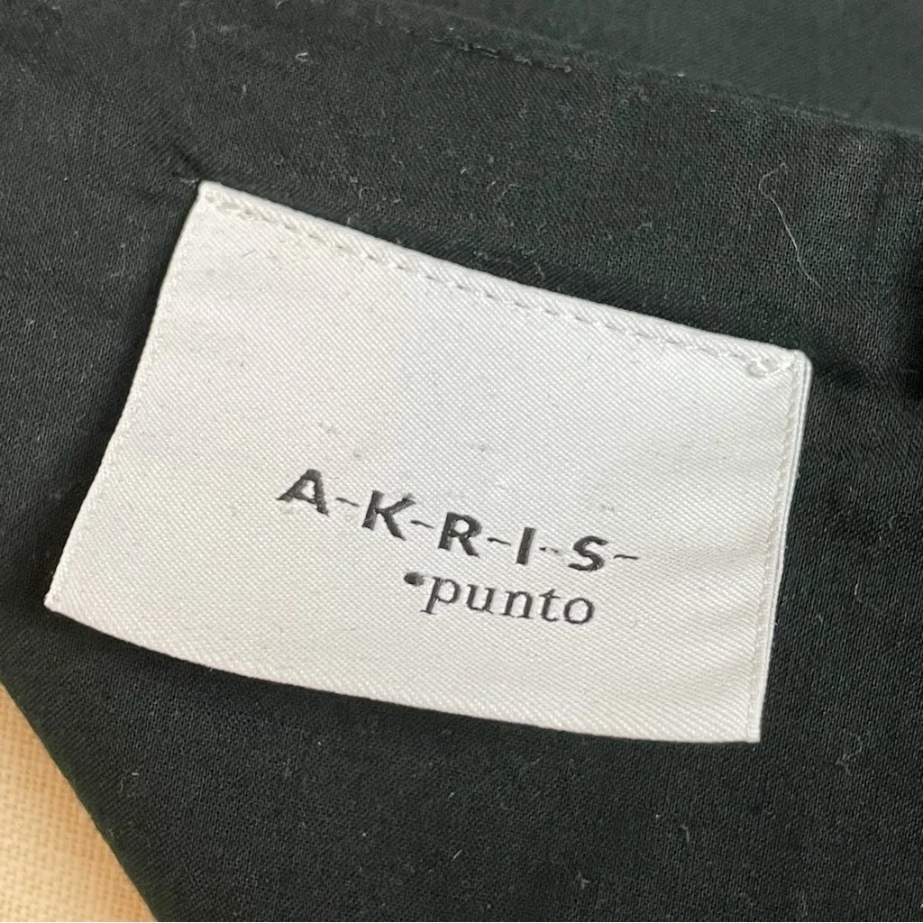 Akris Punto Skirt Eyelet Embroidery Lace Knee Length Cotton Size‎ 8 Zip-Up Black - Image 3