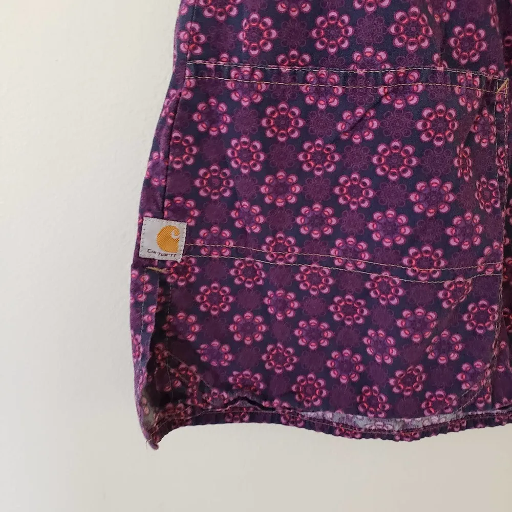 Carhartt Scrubs Short Sleeve Top Purple Crossover V-neck Size XS - Image 6