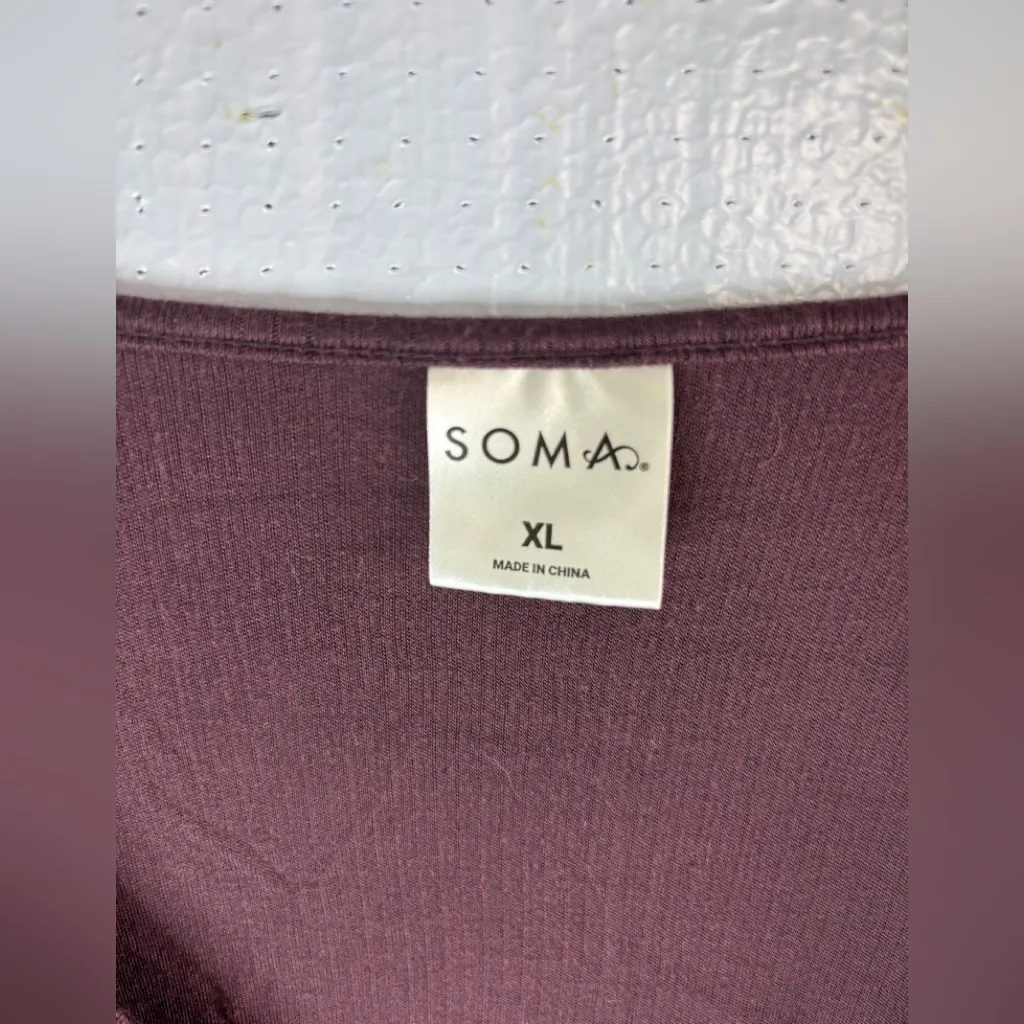 Soma XL Long Sleeve Ribbed Red Brick Top - Image 8