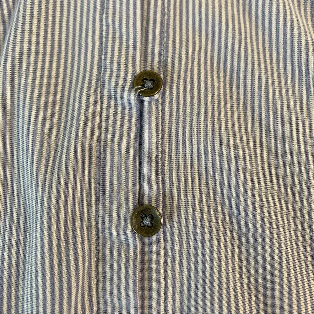 American Eagle Outfitters Blue Flutter Sleeve Blouse - Image 5