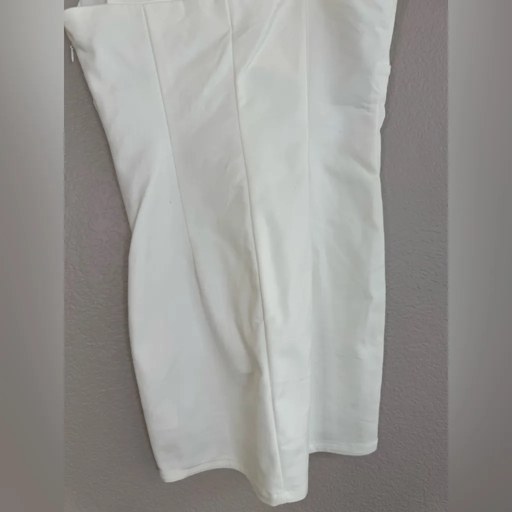Revolve Superdown Eleanor Mini Asymmetrical Dress in White size Small Bride $78 - Image 16