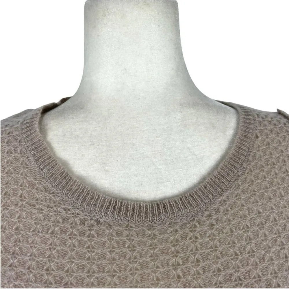 360 Cashmere Cashmere Pullover Sweater Ribbed Cuffs Inside out Stitching Small - Image 4