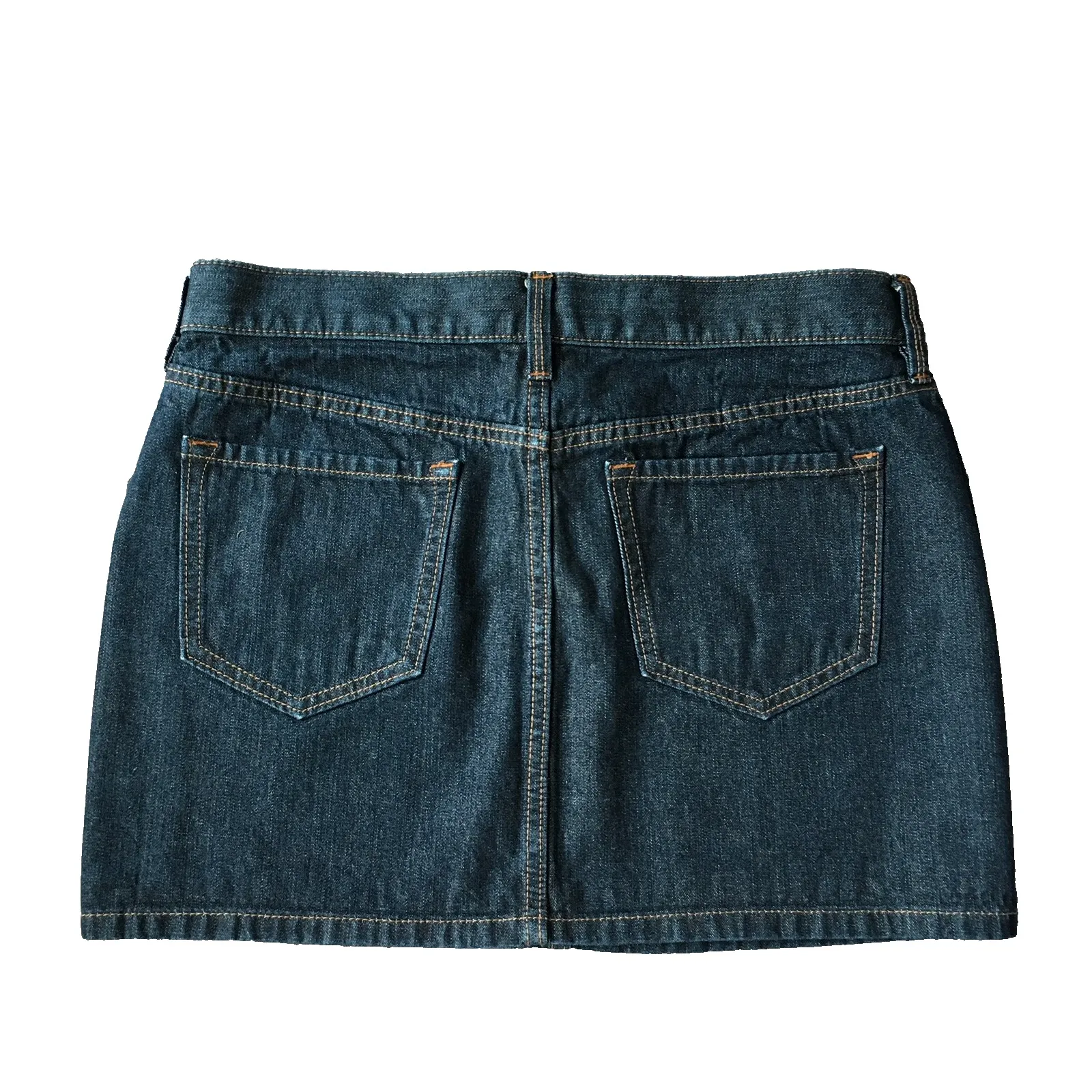 Y2K Old Navy Denim Mini Skirt Women 6 S Blue Jean Straight Dark Wash 5 Pocket - Image 2