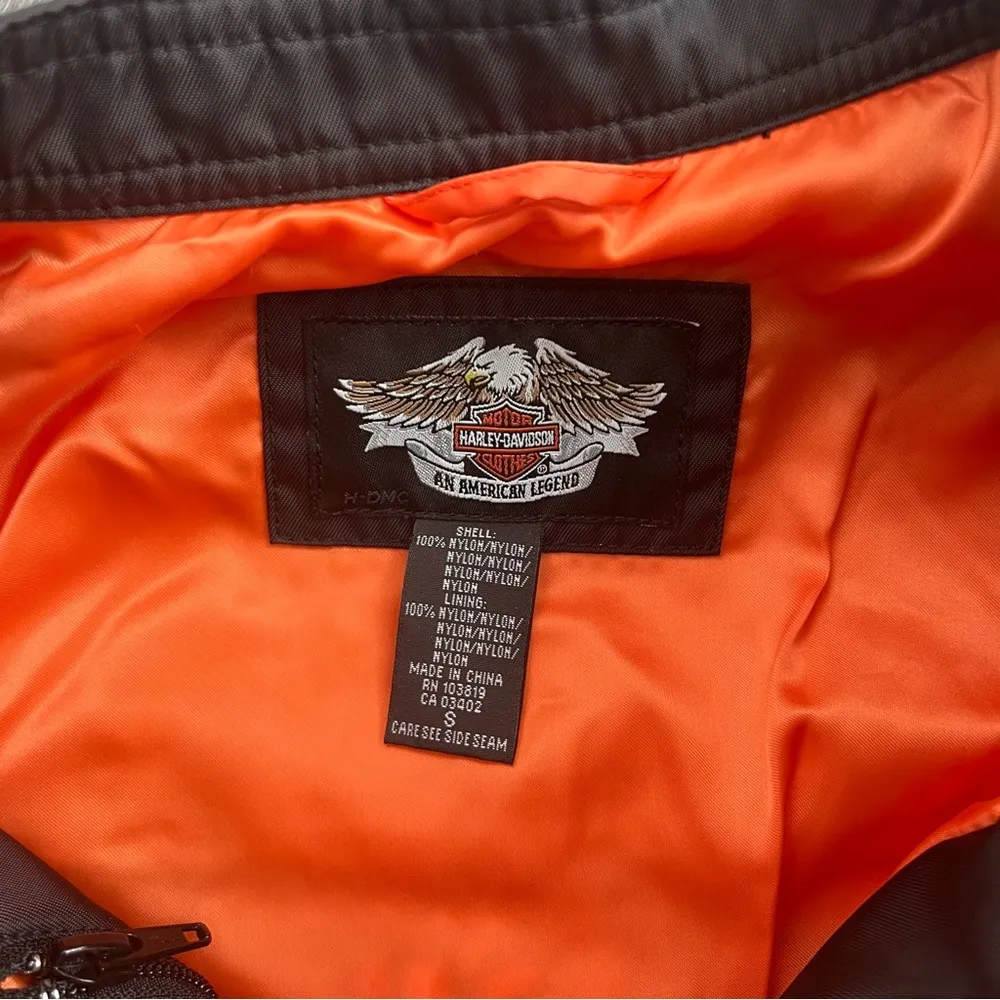 Harley Davidson 2000s Cropped Moto Jacket in Black Small - Image 4