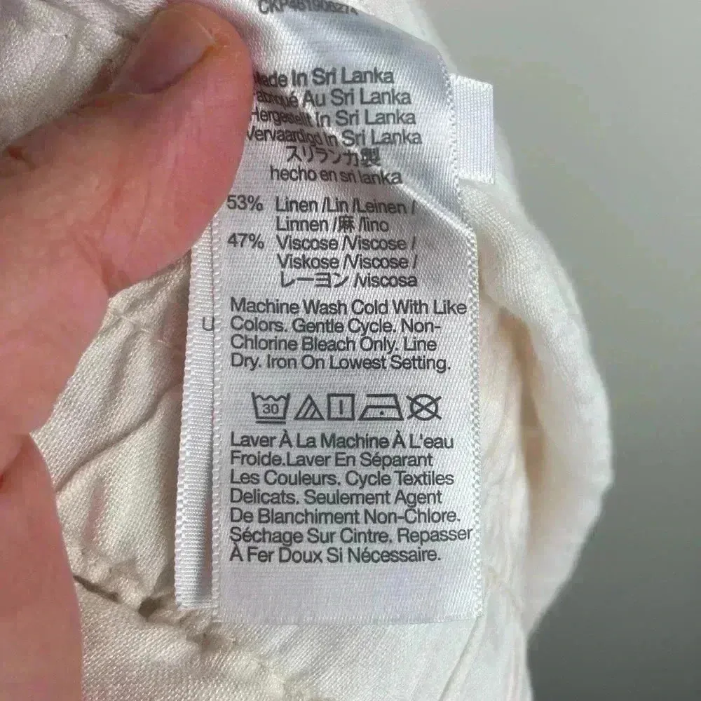 Madewell White Linen Blend‎ Pull On Paperbag Shorts - Image 7