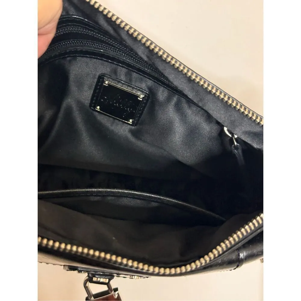 Milly Black Leather Crossbody Purse - Image 5