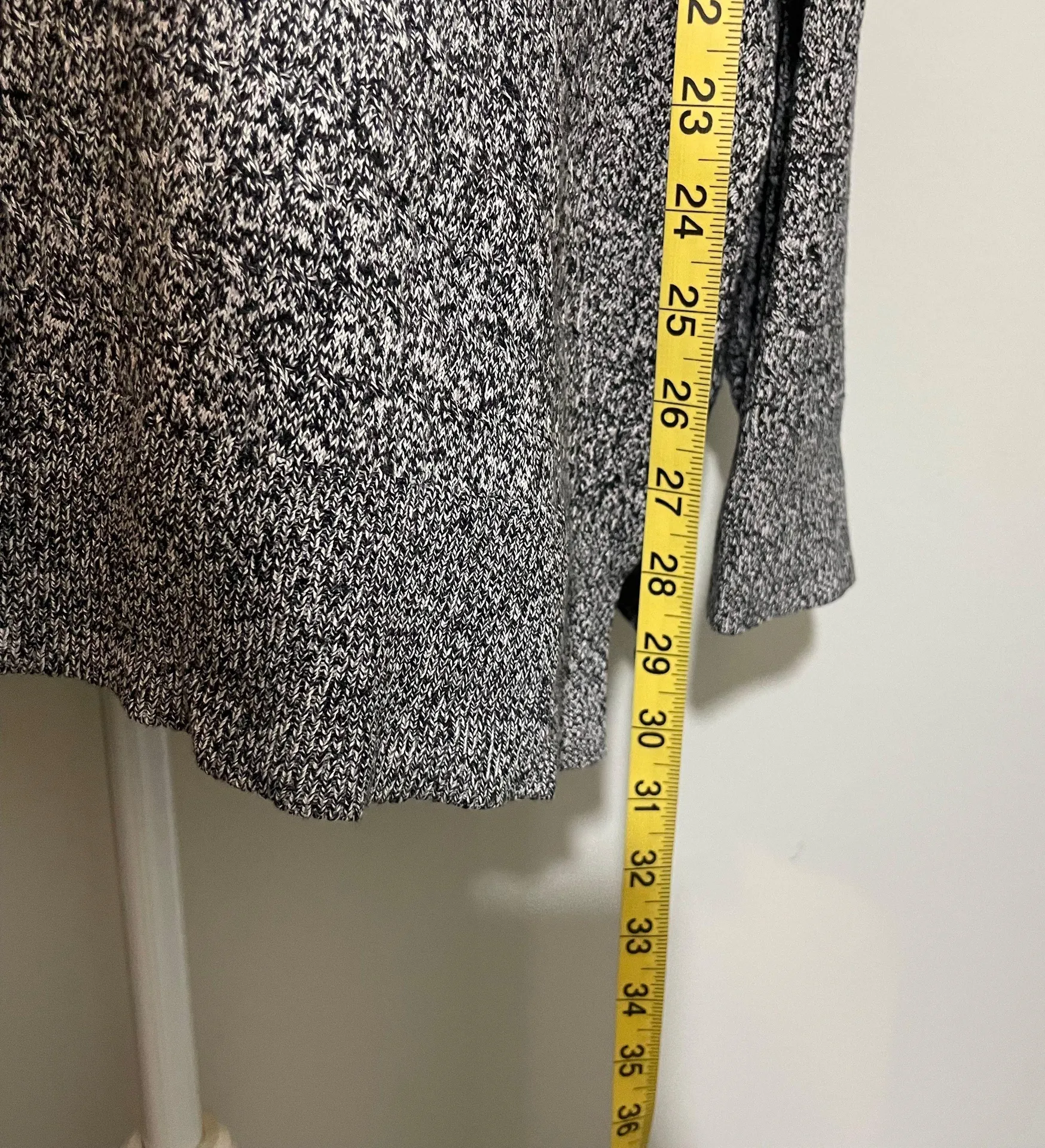 NWT Black White Marl Cable Knit Ballet Neck Sweater Plus Size 3X New - Image 5