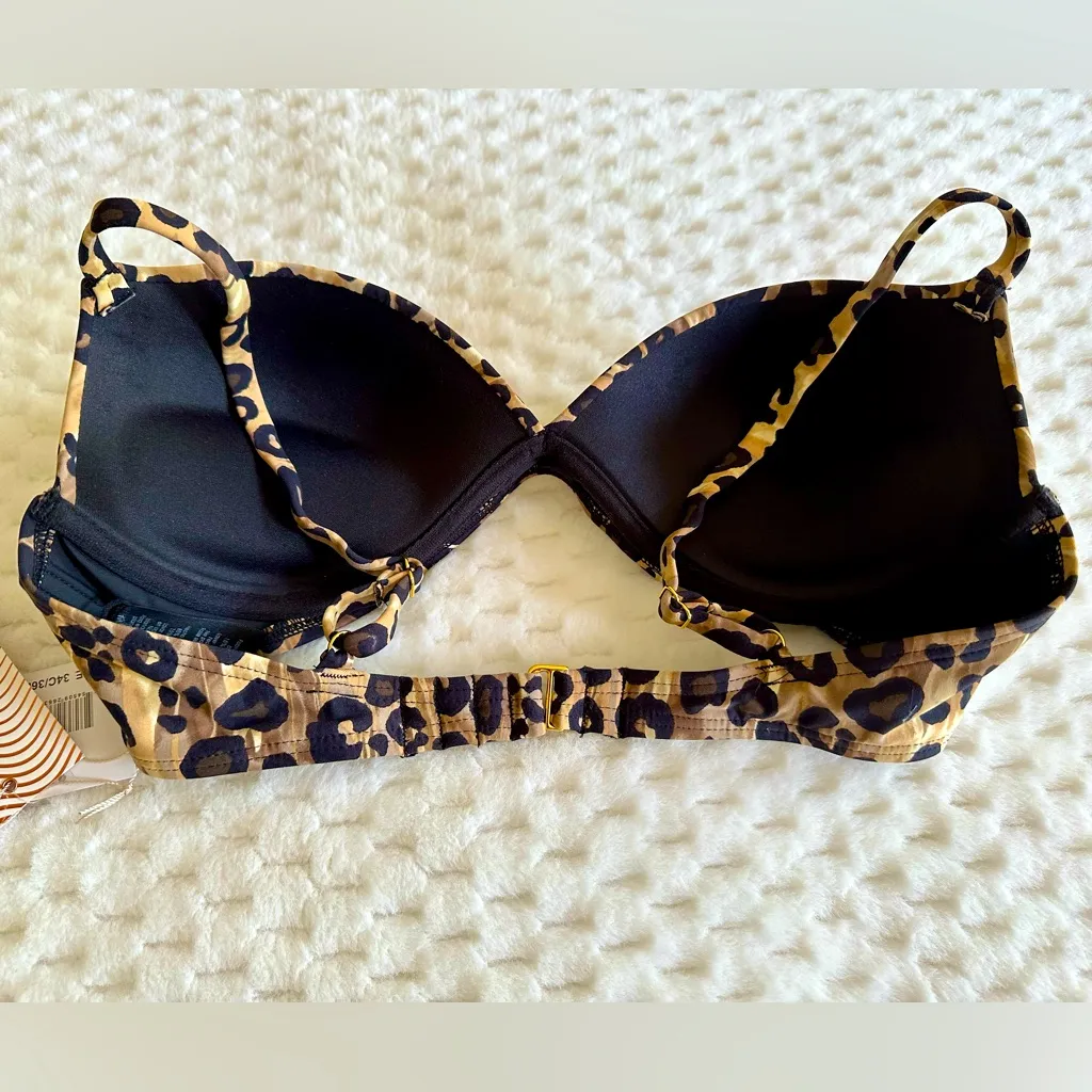 Kiki Rio leopard Print Bathing Suit Top, NWT Brown Size undefined - Image 3