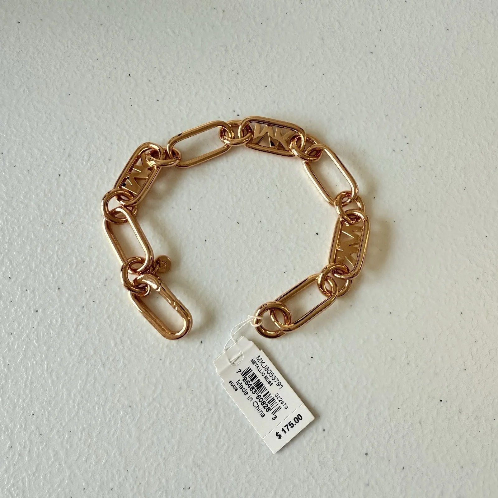 Michael Kors MK Logo Chain Link 14 K Gold Plated Women’s Bracelet - Image 2