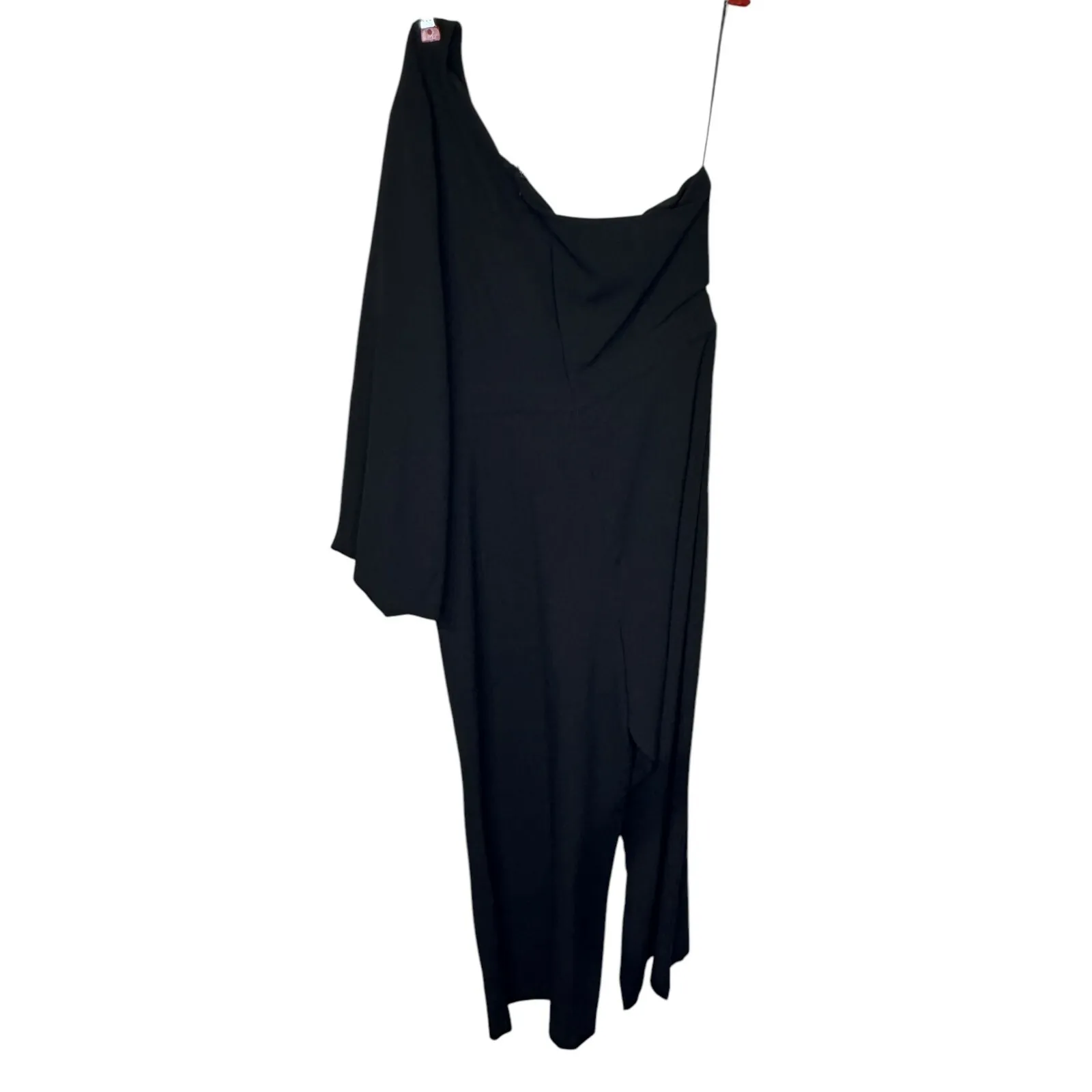 Banana Republic Women's Jumpsuit Wide‎ Leg 3/4 One Shoulder Black Size 12 Petite - Image 8
