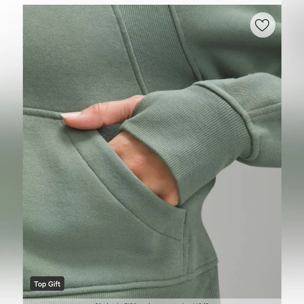 NWT Scuba Oversized Full-Zip Hoodie GREU /  Grey Eucalyptus / M/L - Image 5